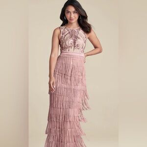 Venus Embroidered Fringe Long Dress
New Years Eve vibes!! Swingy, flirty!